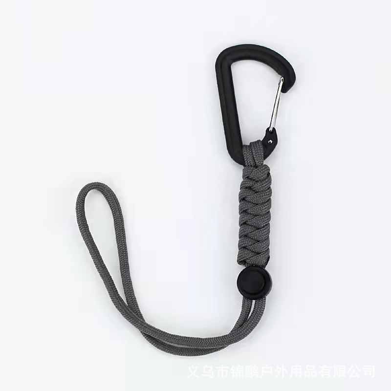 Picture of Cross-border new outdoor backpack hook carabiner hand-woven umbrella rope outdoor emergency umbrella rope key anti-lost rope