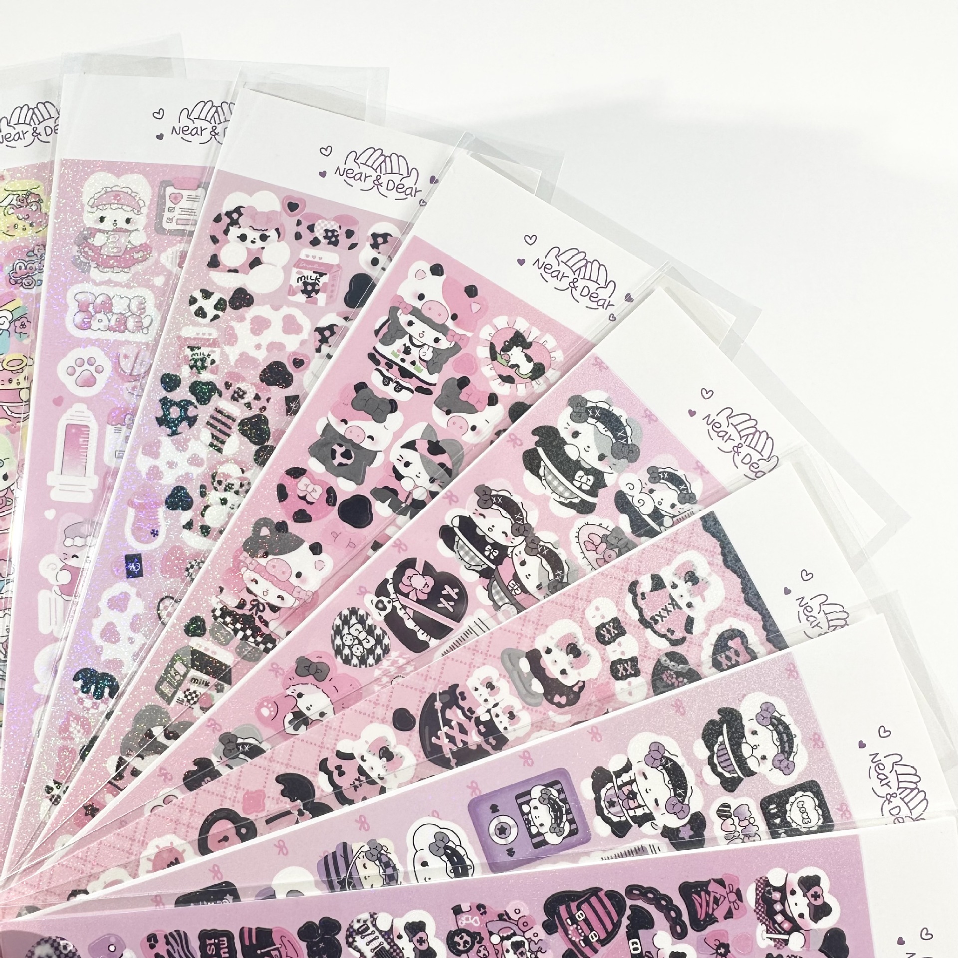 Picture of South Korea Explosions High Color Value Goo Card Stickers Korean Laser Cute Cartoon Animal Hand Account Stickers Cheap Wholesale