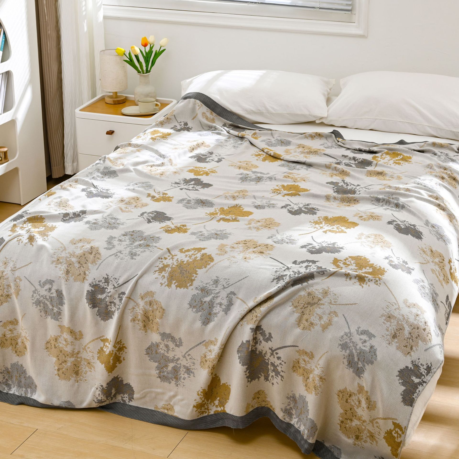 Bamboo Fiber Cover Blanket Cool Feeling Ice Silk Blanket Children's Blanket Towel Quilt Adult Air Conditioning Blanket Cool Feeling Office Nap