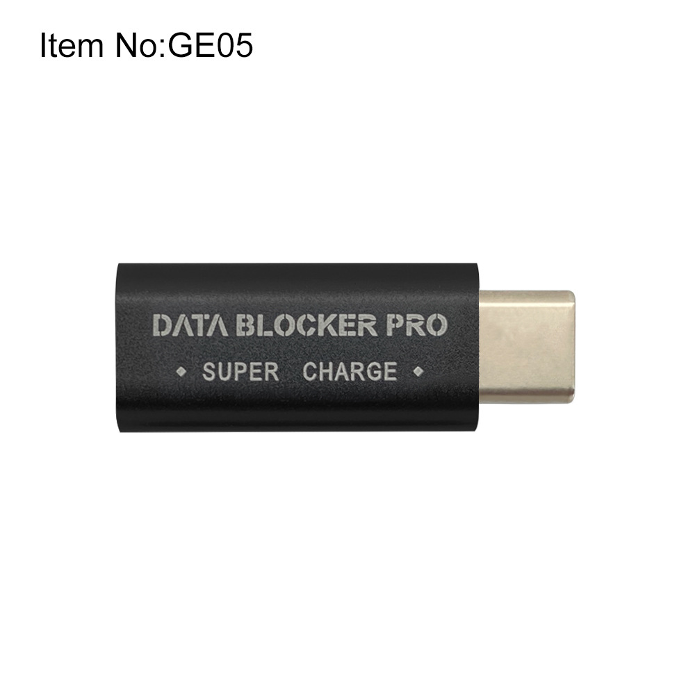 Picture of USB-C data blocker anti-theft refresh product appearance aluminum alloy material support fast charging blocking data