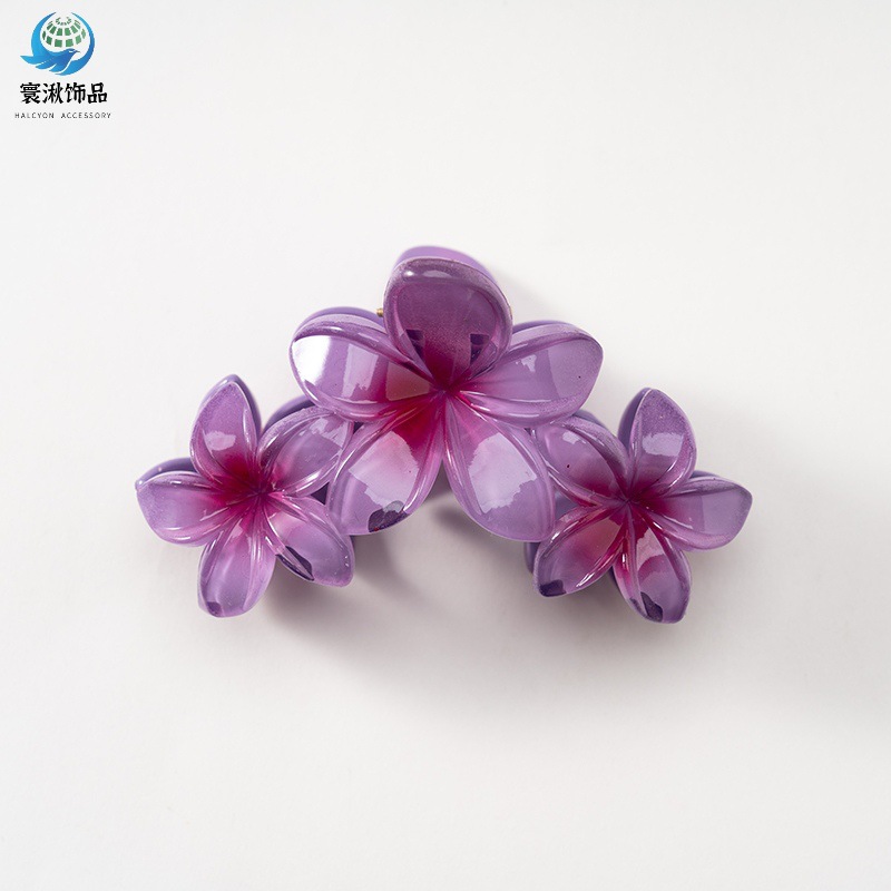 Picture of Cross-border egg flower clip large high-grade gradient Flower hairpin back head updo ponytail shark clip headdress
