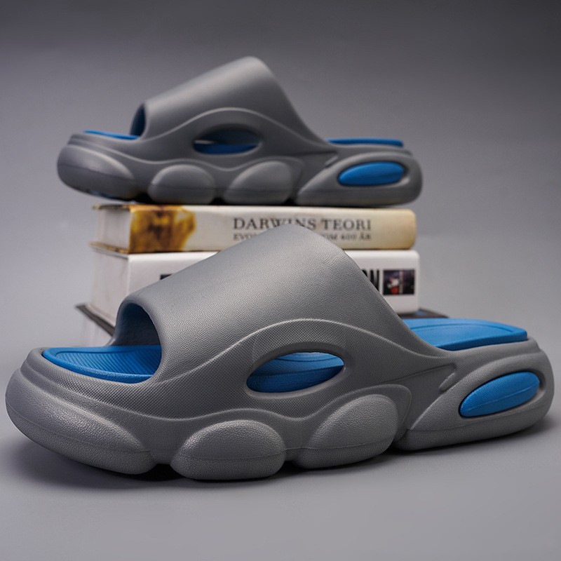 Picture of Stepping on excrement feeling thick-soled EVA men's slippers online popular popular sports soft-soled deodorant non-slip wear-resistant lovers one-word drag