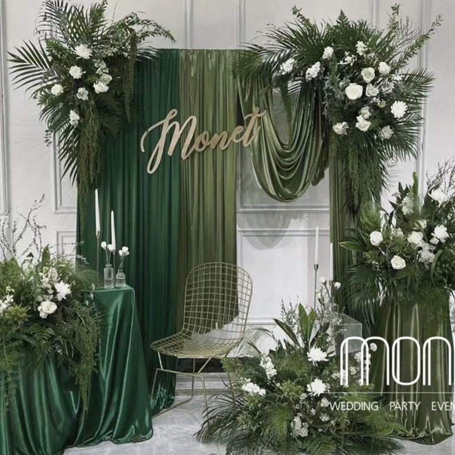 avocado green Army Green Dark Green Champagne Satin Lining Fabric Silky Soft Satin Wedding Background Decorative Fabric