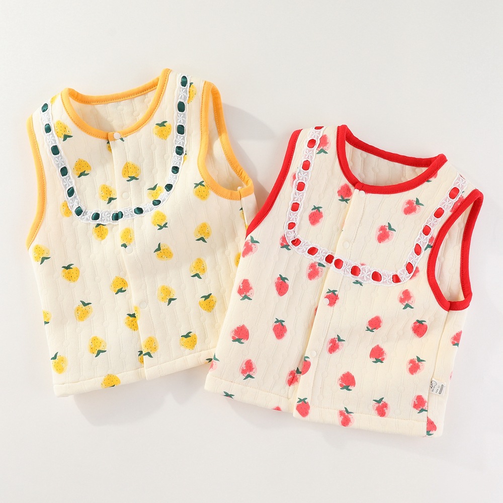 Picture of Baby Vest Warm Padded Cotton Class a Pure Cotton Spring and Autumn Men's Newborn Vest Women's Clothes 6 Baby's Waistcoat