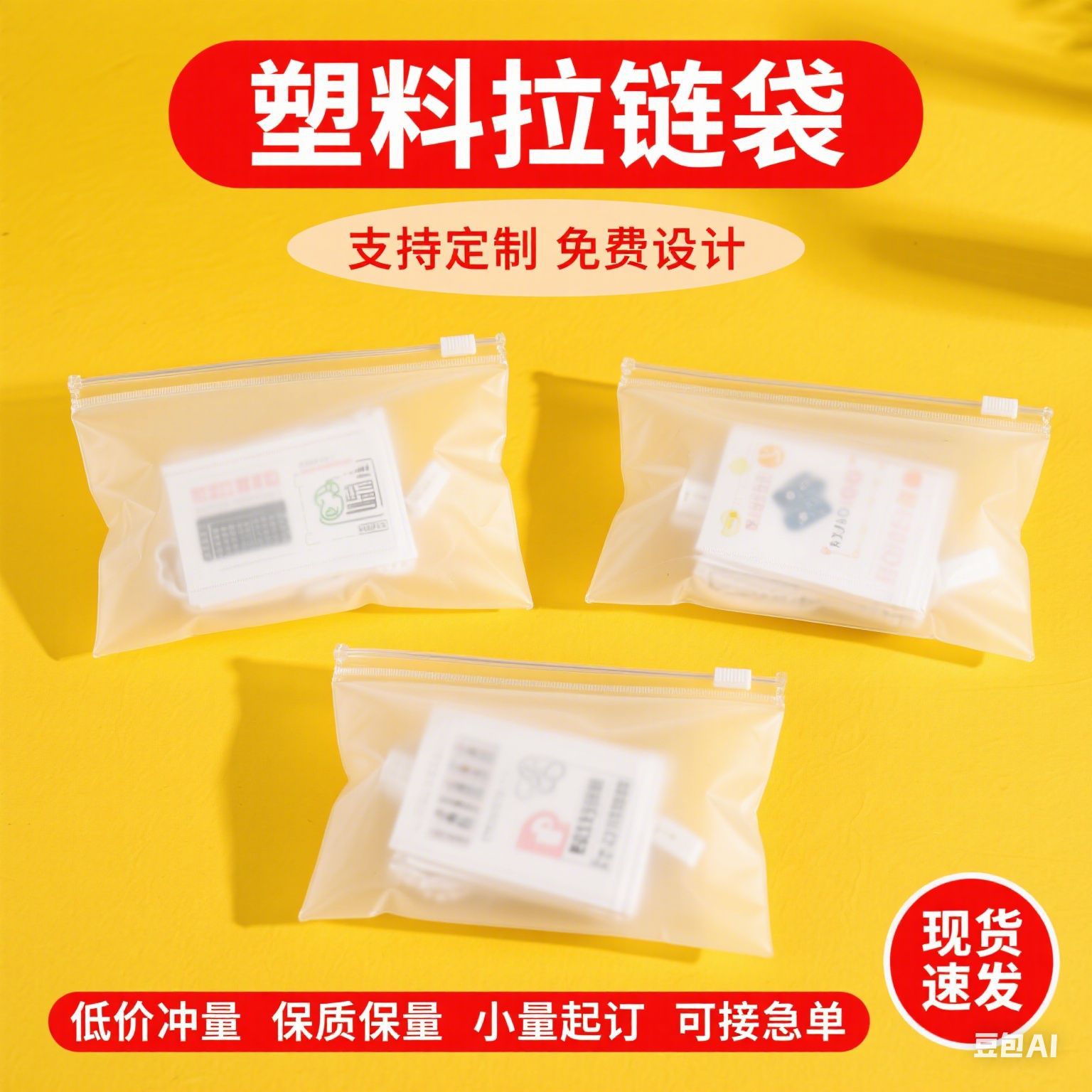 Transparent Pe Clothing Packaging Bag Frosted Eva Zipper Bag Socks Clothing Warning Packaging Storage Bag Available for Wholesale
