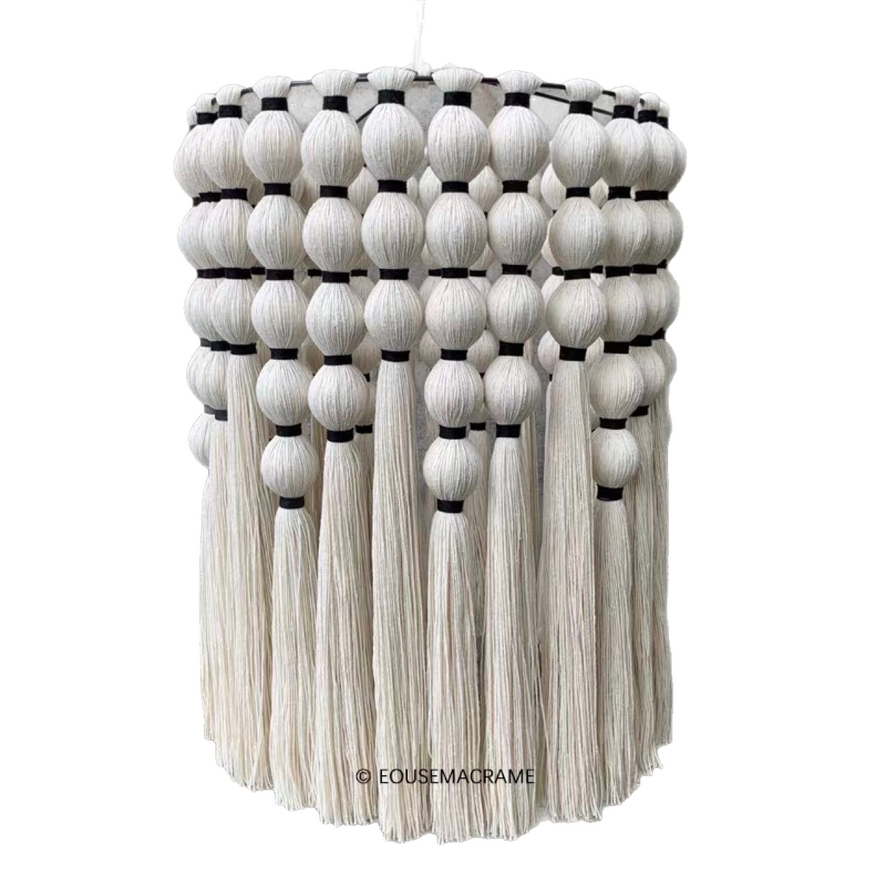 Picture of Cross-border hot selling Nordic spherical hand-woven bohemian lampshade decoration simple tassel chandelier lighting