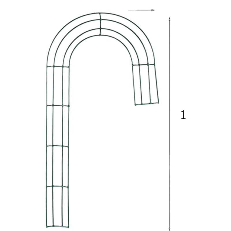 Betula fir J-shaped wreath hoop Christmas hanging ring home decoration crutch iron flower ring source manufacturers