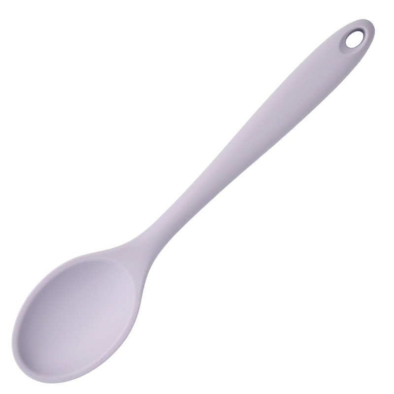 Picture of Cross-border integrated silicone spoon high temperature resistant cooking silicone dense kitchen tableware small soup spoon salad spoon