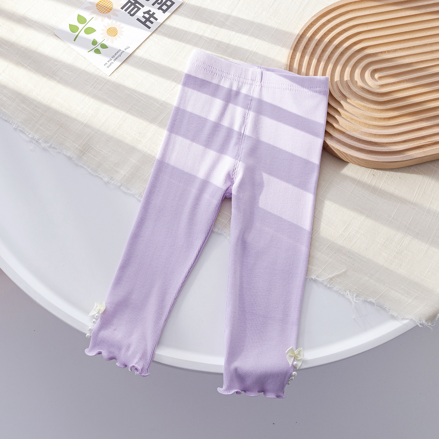 Picture of Girls' Jeans Spring and Autumn New Fashionable Lace Lace Casual Pants Baby Female Korean Style Western Style Straight Trendy Trousers