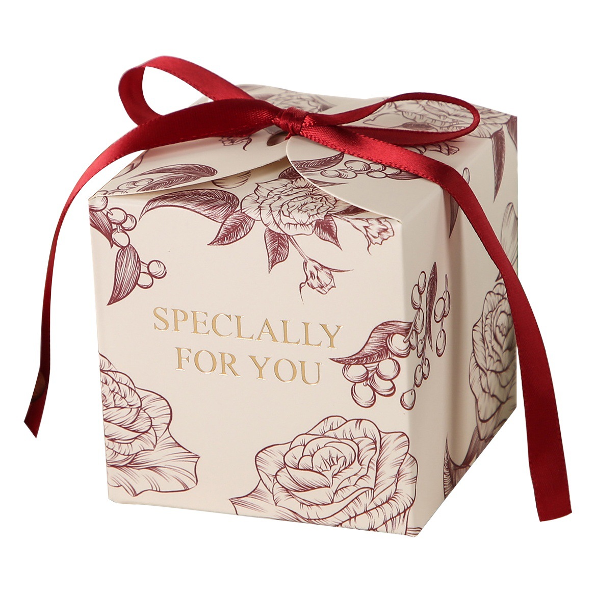 New Wedding Candy Box Creative Simple Western-Style Sugar Box Wedding Candy Box Red Xiaohongshu Same Style Wedding Box Return Gift Box