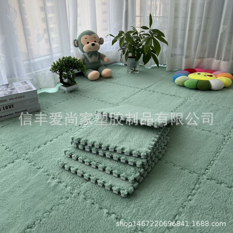 Picture of Bedside carpet bedroom full-bed room plush stitching foam floor mat cut tatami mat stain-resistant household