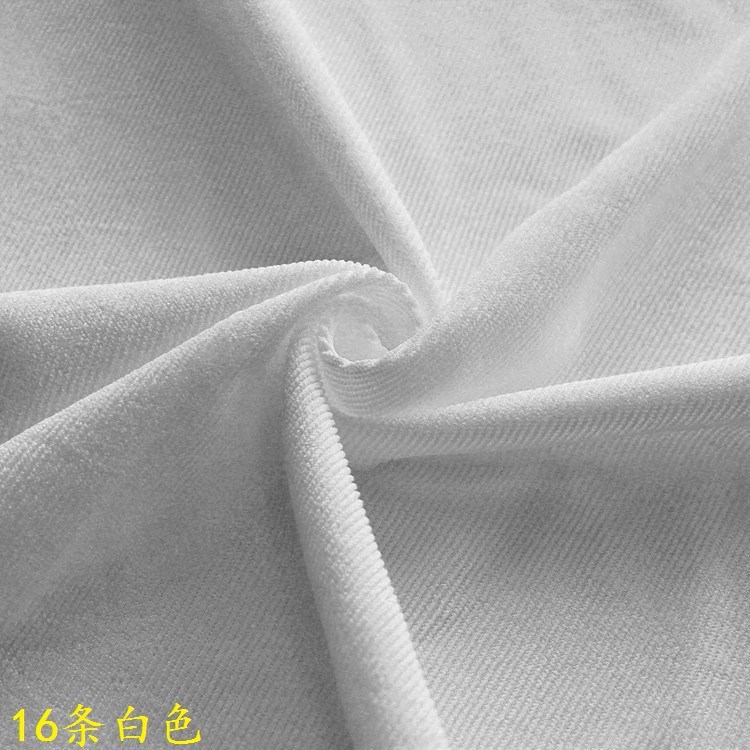 Spot Corduroy White 16 Nylon Polyester Corduroy White 16 White Corduroy Luggage Corduroy Fabric