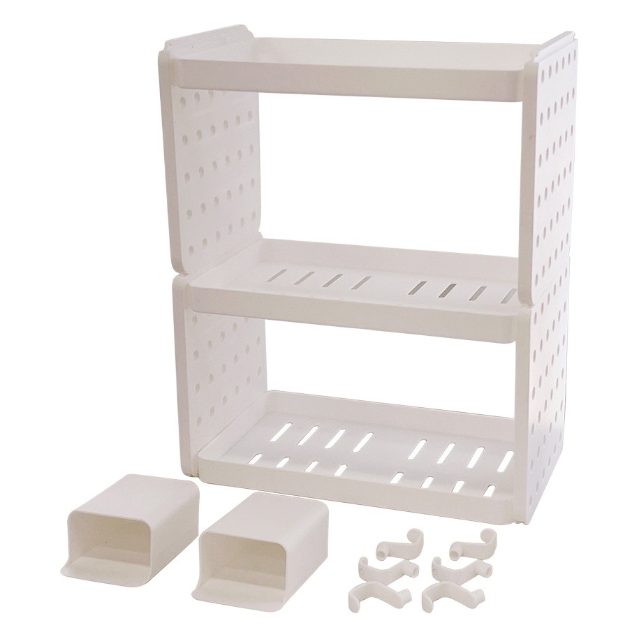 Tengyi Premium Desktop Double-Layer Storage Rack Non-Print Wind Cave Board Hook Pen Holder Office Storage Finishing Rack