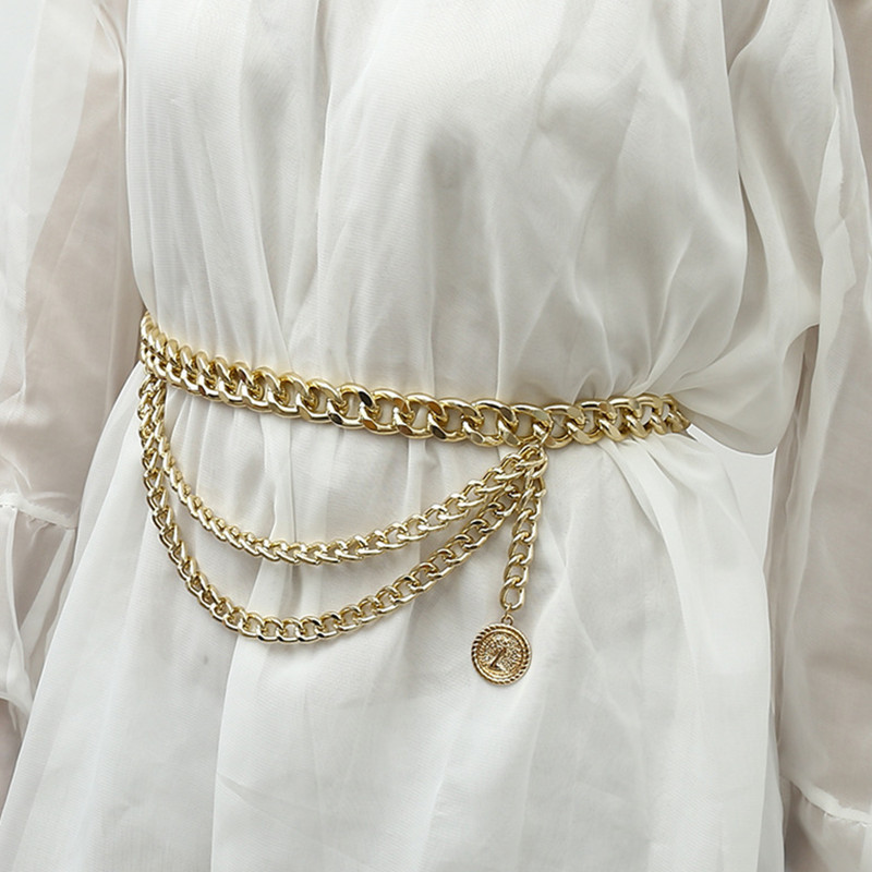 Europe and the United States cross-border new accessories fashion sexy waist chain multi-layer metal chain body chain popular body chain