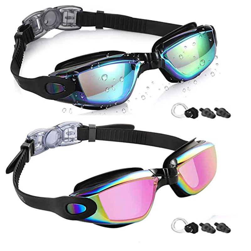Picture of Swimming Goggles Wholesale Waterproof Anti-fog HD Flat Light Myopia Adult Swimming Glasses Large Frame Swimming Goggles