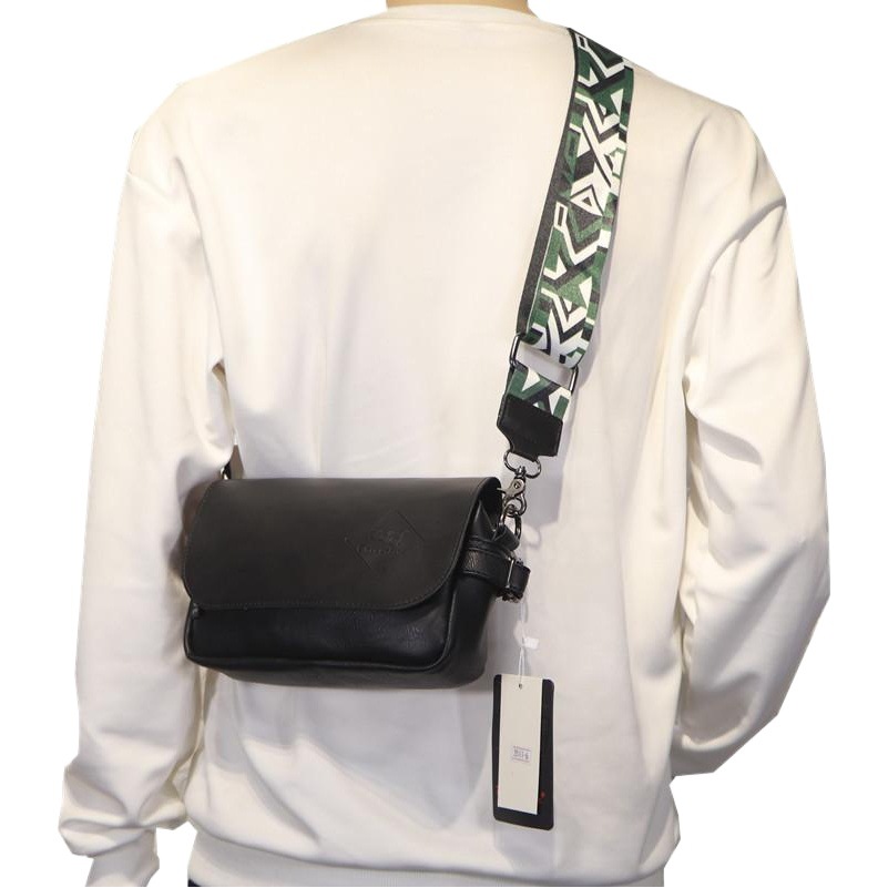 threebox Japanese Fashionable Men's Bag Distinctive Ribbon Crossbody Small Bag Street Style Men's Shoulder Small Straddle Bag