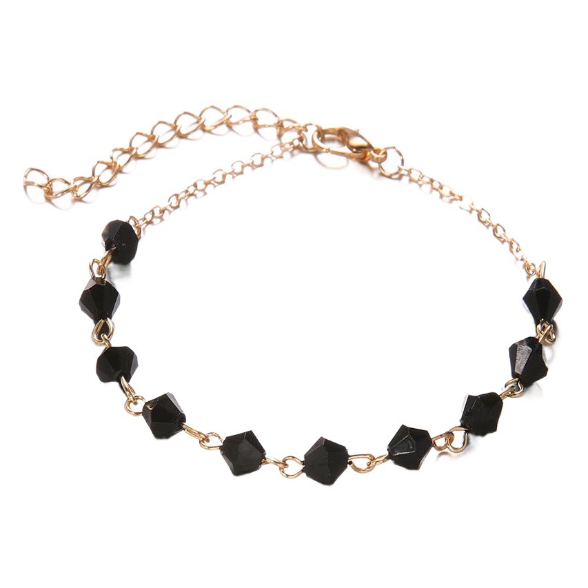Cross-border jewelry European and American new fashion alloy multi-layer Diamond-embedded small fresh anklet bracelet anklet women's 4-piece set