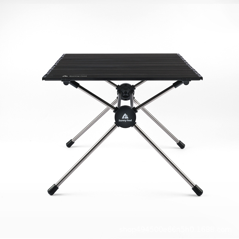 Picture of SunnyFeel Shanfei Outdoor Aluminum Alloy Egg Roll Table Blackened Camping Picnic Go Portable Folding Table