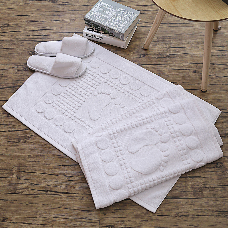Five-Star Hotel Towels, Floor Mats, Bathroom Thickened Cotton, Bedroom Absorbent, Non-Slip, Pure Cotton, Soft