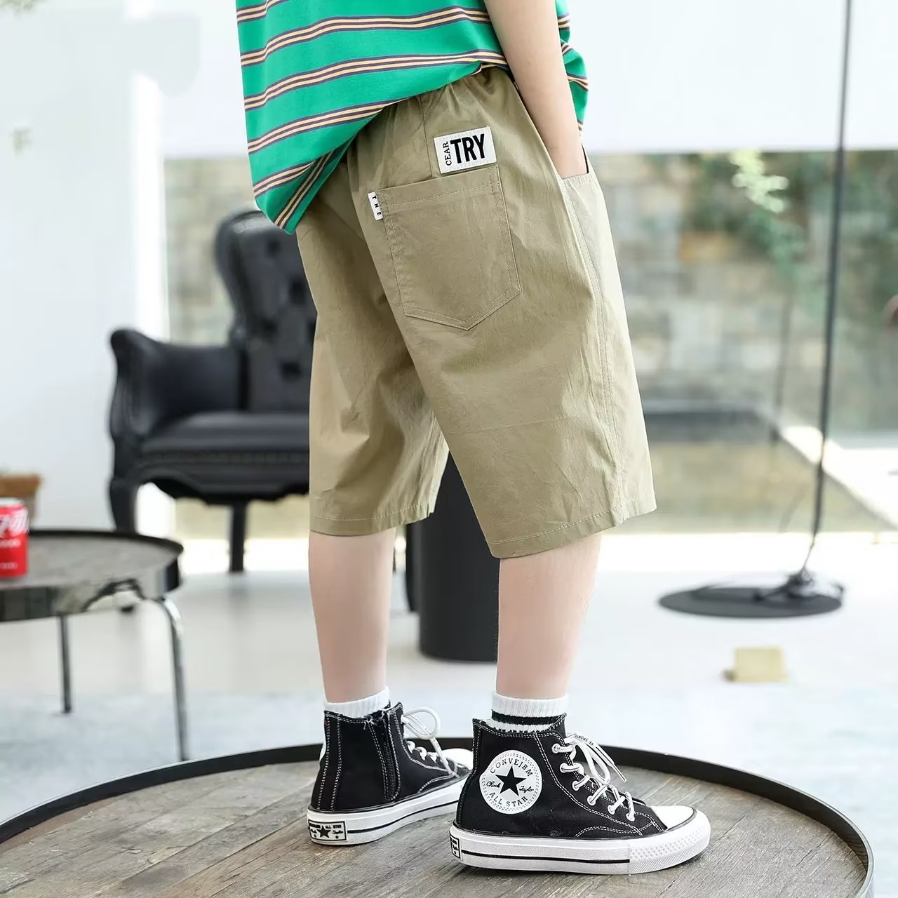 Picture of Boys' Casual Shorts Summer Thin 2023 New Children's Sports Fixture Pants Loose Trendy Pants