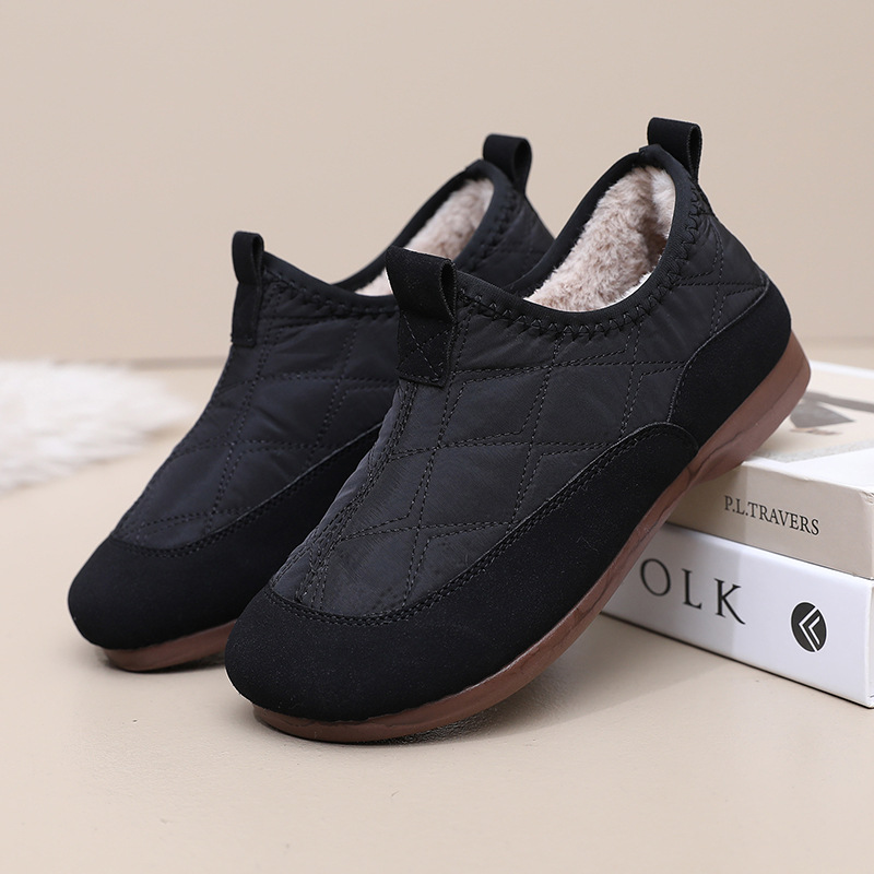 Picture of New Old Beijing Winter Women's Soft Sole Peas Cotton Shoes Slip-on fleece-lined Warm Shoes Casual Comfortable Lazy Cotton Shoes
