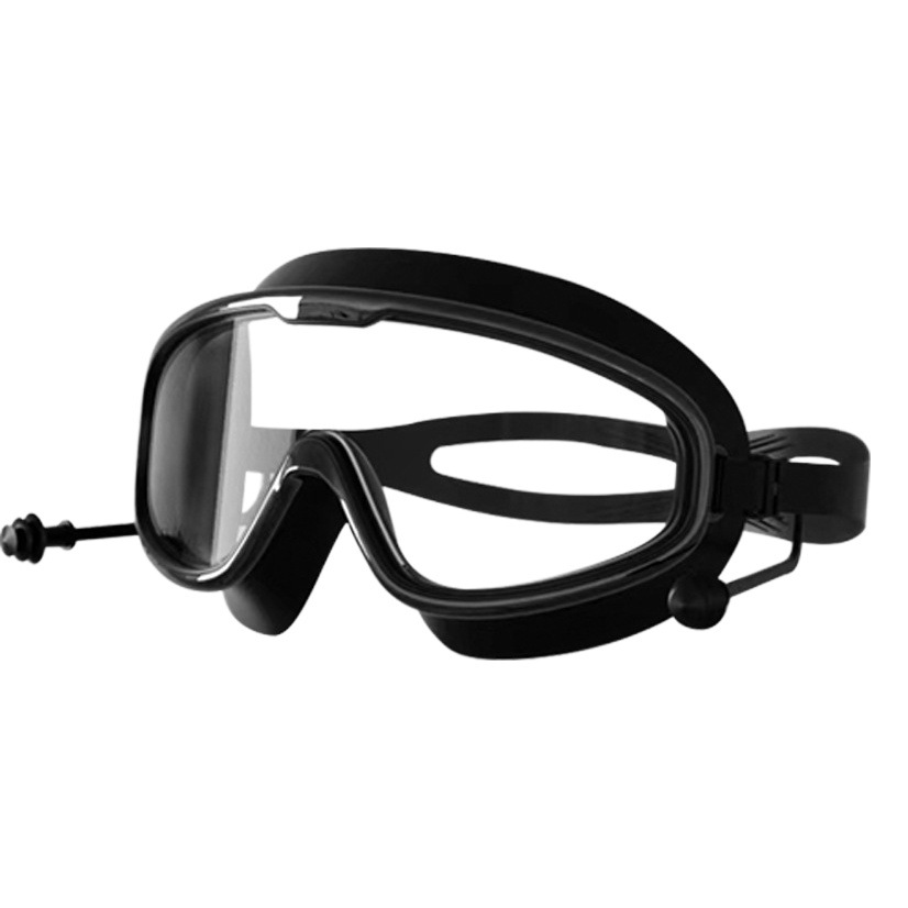 SOURCE manufacturer ruijuer swimming goggles men's and women's large frame myopia swimming goggles waterproof anti-fog HD transparent one-piece earplugs