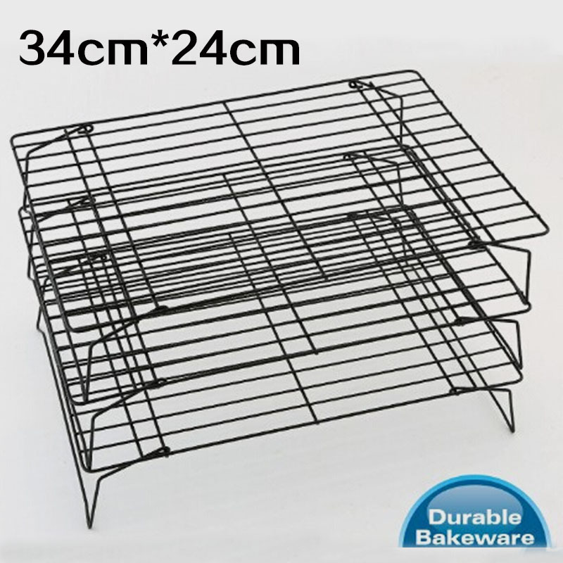 Baking Tools Three-layer Baking Cake Biscuits Cold Rack Bread Cooling Rack Black Not Shim Cold Drying Net