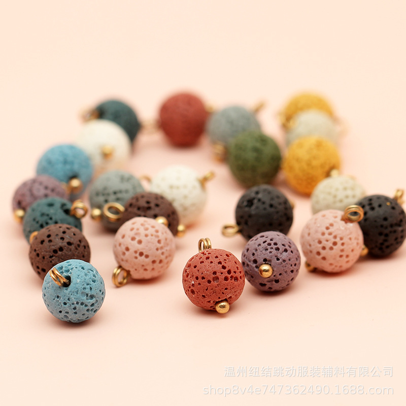 in stock Foot Button Chinese Hanfu Cheongsam Button National Fashion Tang Suit Volcanic Stone Beads Garment Accessories