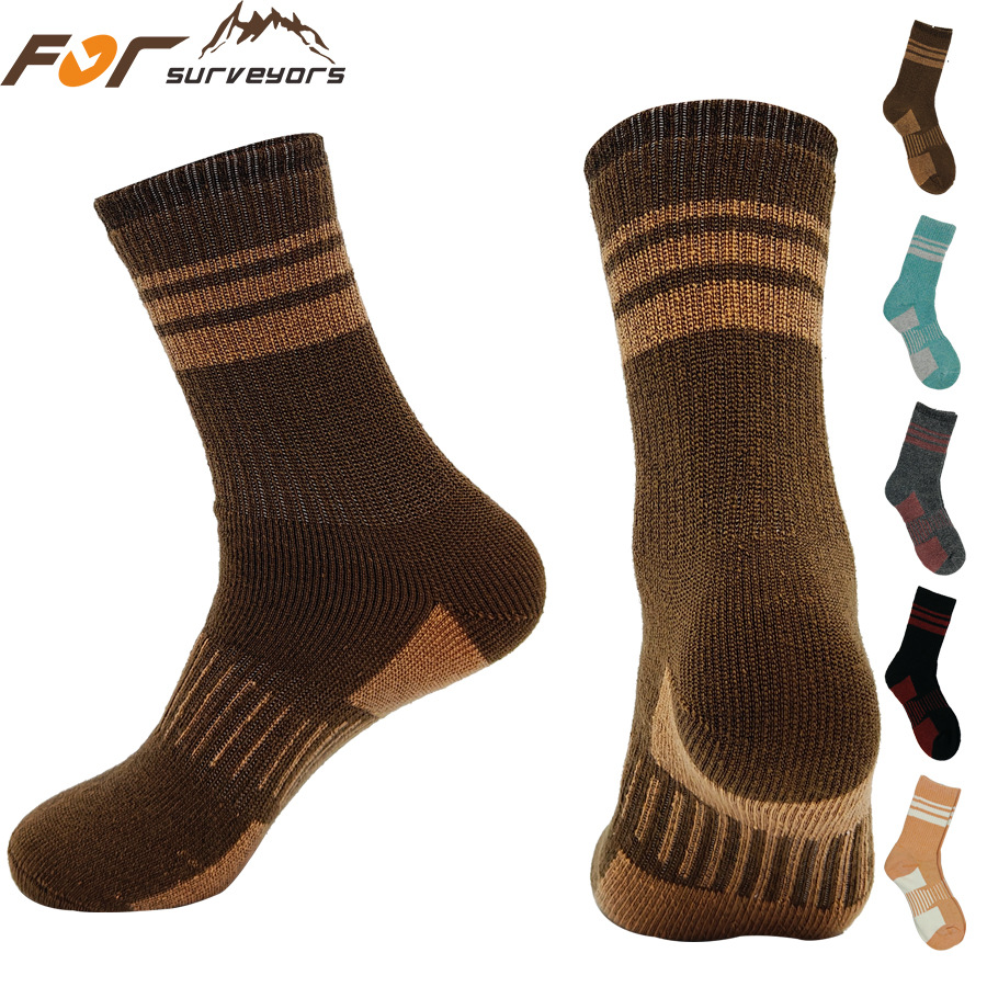 For Brand Bar Outdoor Warm Merinu Wool Socks Thickened fleece-lined Mid-tube Socks Unisex Breathable terry
