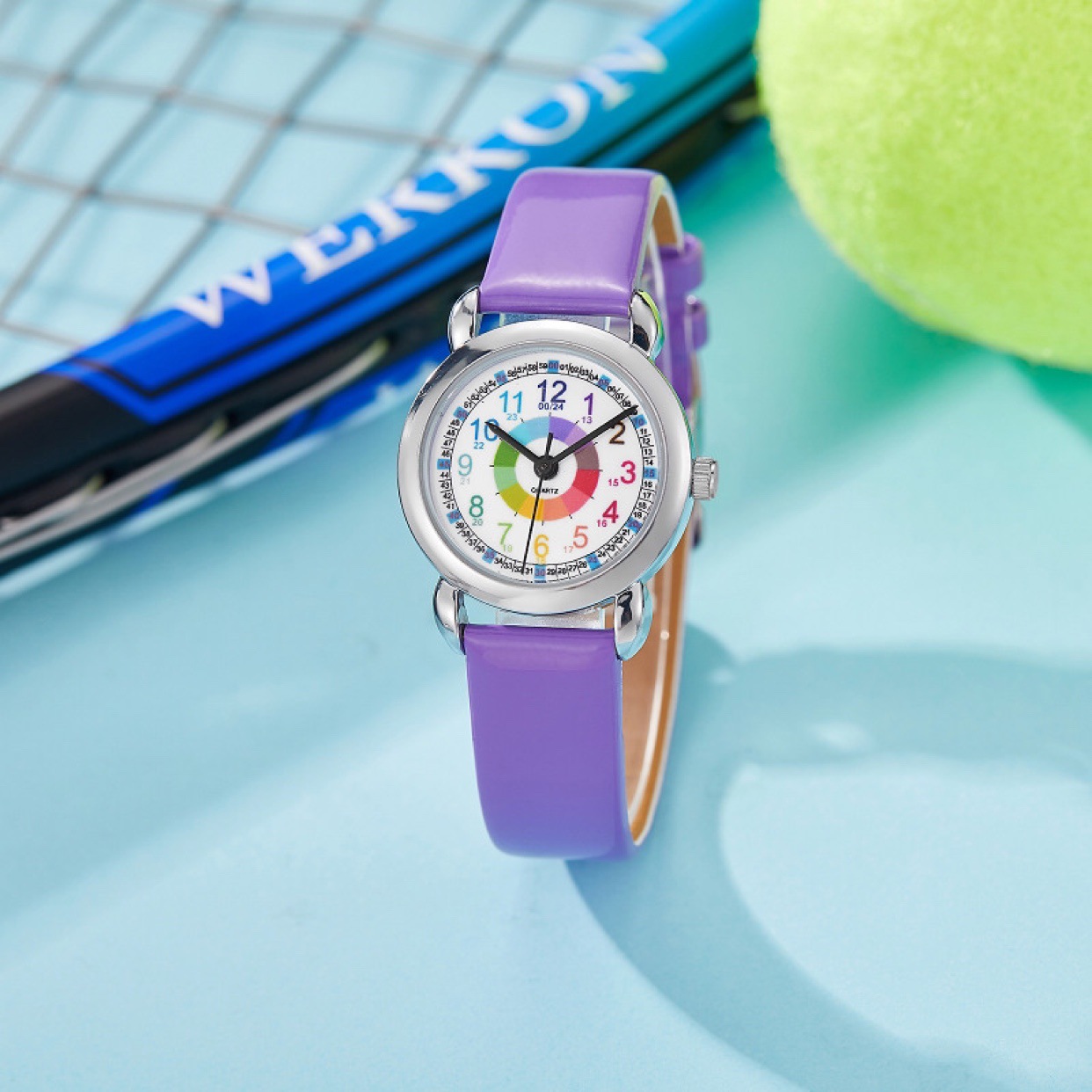 Picture of Children's Watch Boys' Female Pupil Pointer Digital Character Life Waterproof Watch