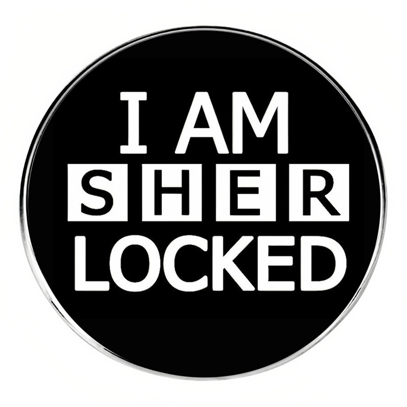 I'm Sherlock Detective Brooch Classic Movie Pin Badge Metal Alloy Badge Accessories