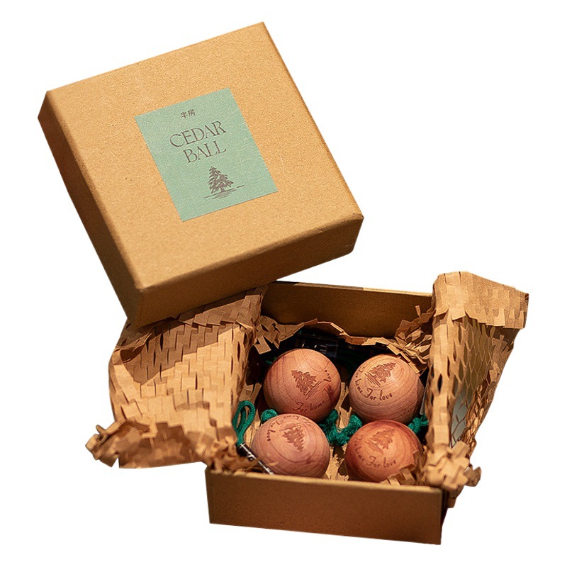 Cedar Ball Cashmere Wool Insect-Proof and Moth-Proof Hanging Wardrobe Moisture-Proof Cloakroom Deodorizing Fragrance Housewarming Gift