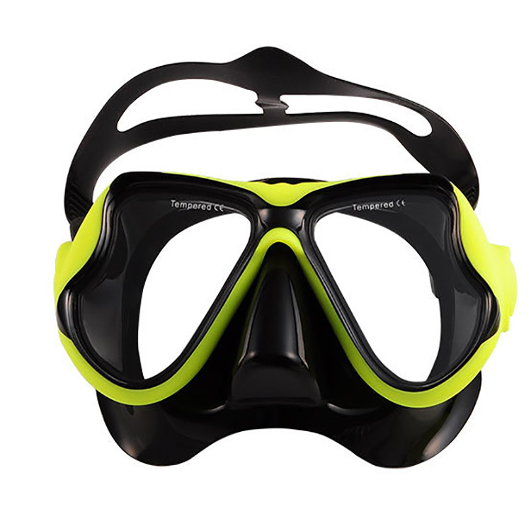 Picture of Large frame diving goggles snorkeling myopia lens diving mask liquid silicone PVC diving goggles tempered glass