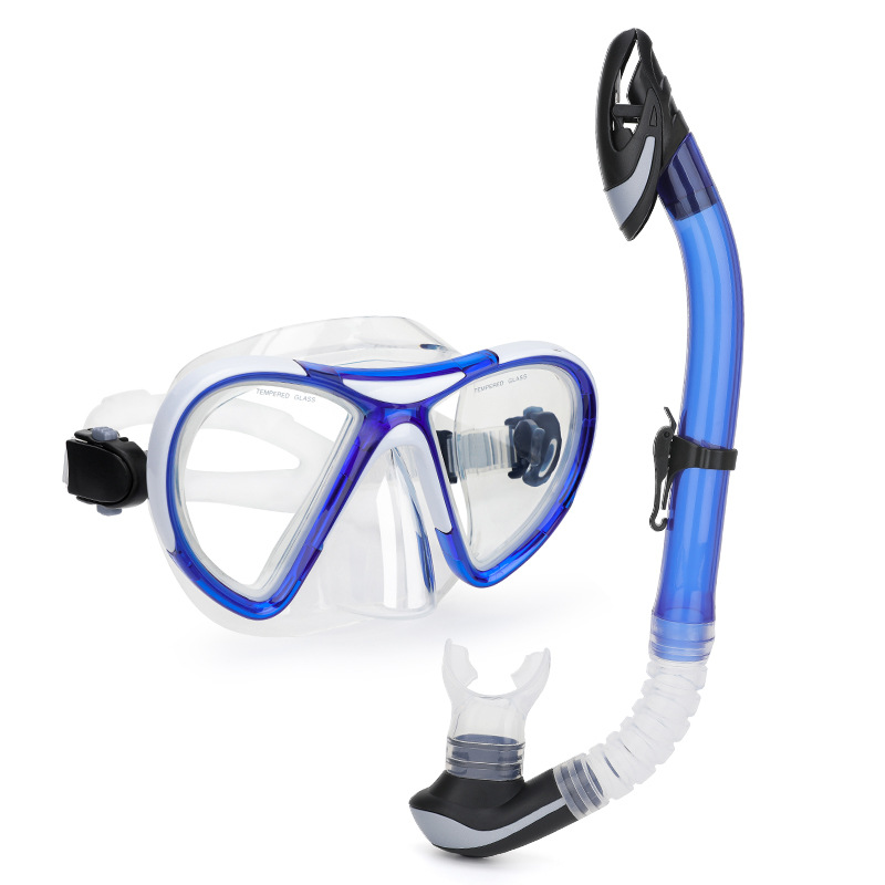 Picture of Wave Promotion Professional Snorkeling Two-Piece Equipment Diving Goggles Snorkel Snorkel Large Frame Large Field of View
