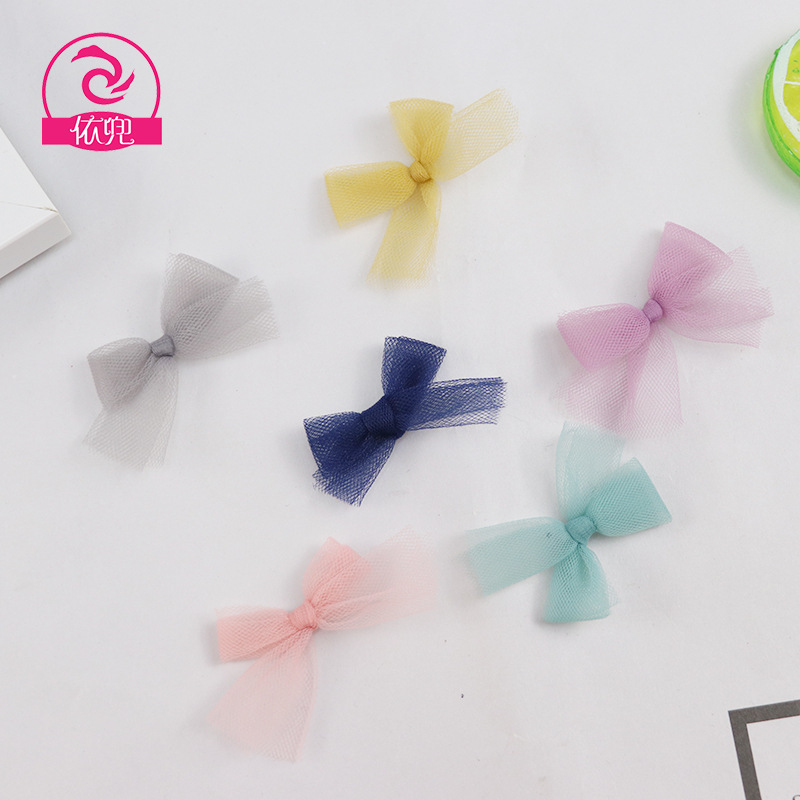 Korean Style Cute Mesh Bow Handmade DIY Children's Hair Accessories Hairpin Bag Garment Accessories Decoration Accessories