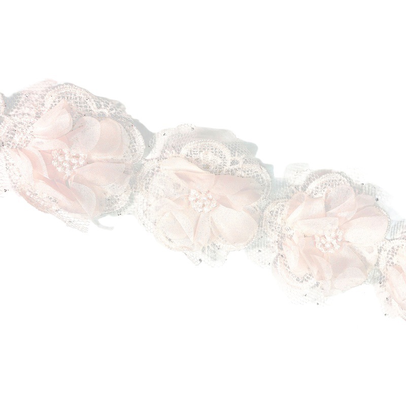 Good things to buy new lace nail chiffon three-dimensional flowers DIY clothing accessories plum blossom fabric lace