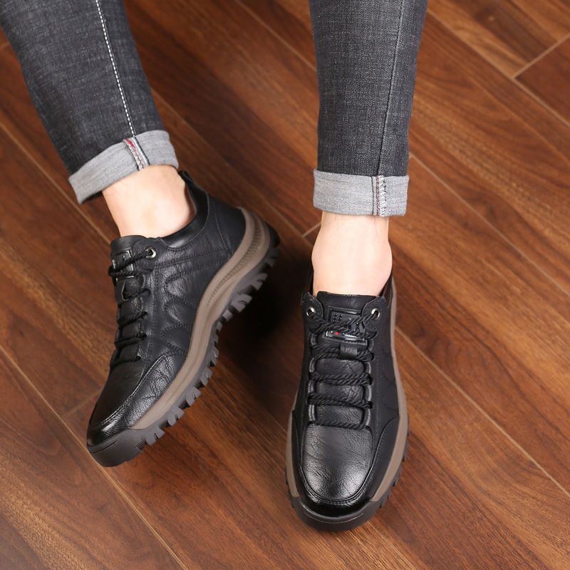 Picture of Cross-border foreign trade plus size men's shoes 2025 new British casual shoes men's non-slip outdoor hiking shoes leather shoes men