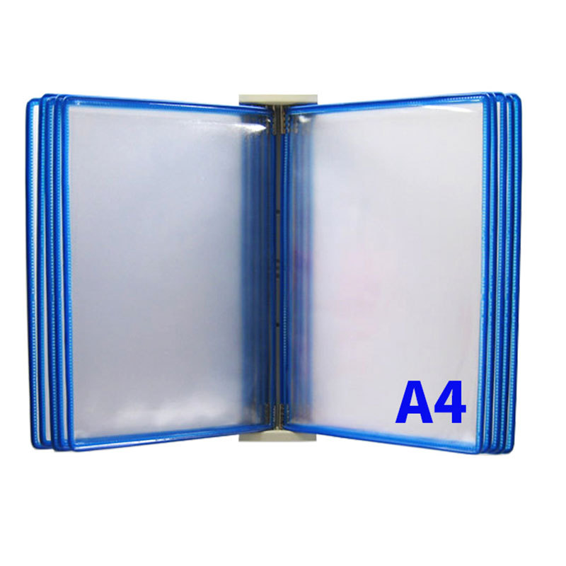 Picture of 10-page page folder A4 wall-mounted display rack wall-mounted data rack standard work instruction