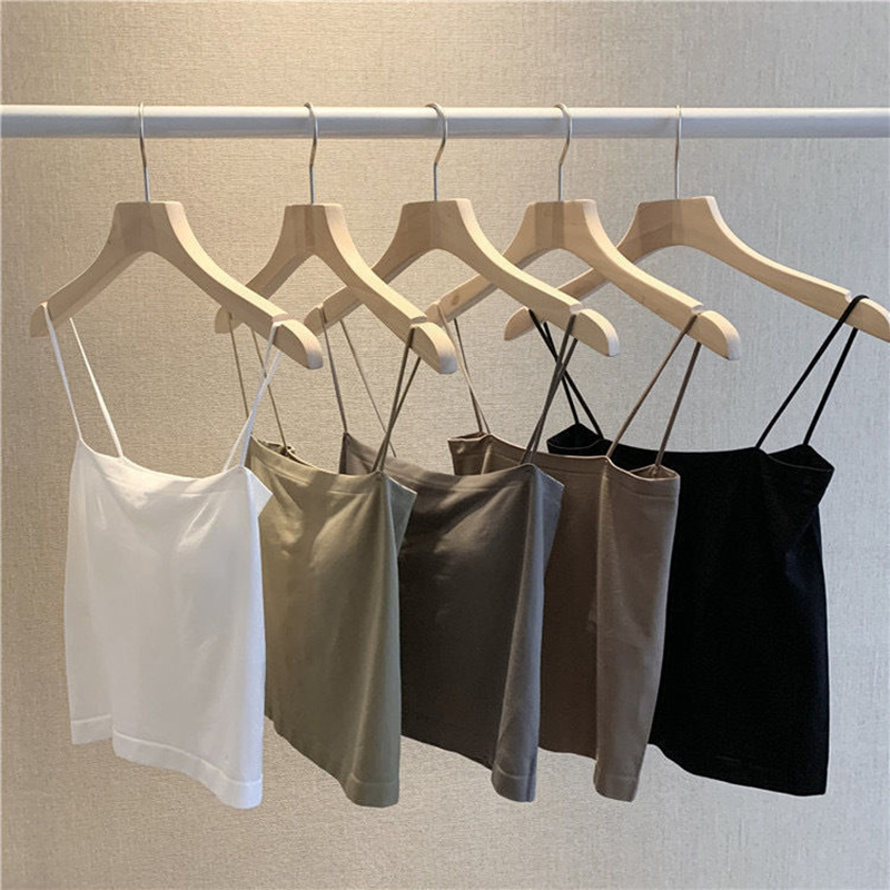 Live Broadcast Popular 1806 Camisole Seamless Beautiful Back Breathable Chest Pad Fixed Cup Outer Wear Bottoming Chest Wrap Intimates for Women