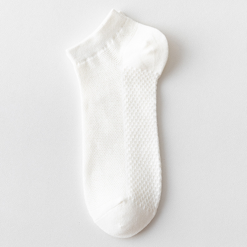 Picture of Socks Men's Summer Thin Pure Color Sweat-Absorbent and Deodorant Socks Pure Cotton Breathable Thin Mesh Business Short Socks for Men
