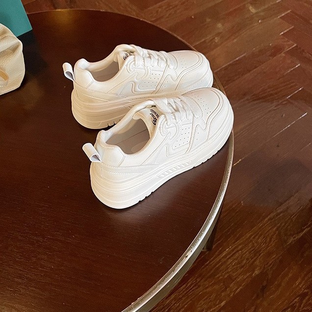 Picture of 【Sheepskin Edition】Korean student thick-soled heightening versatile white shoes women's 2025 summer and autumn breathable casual shoes