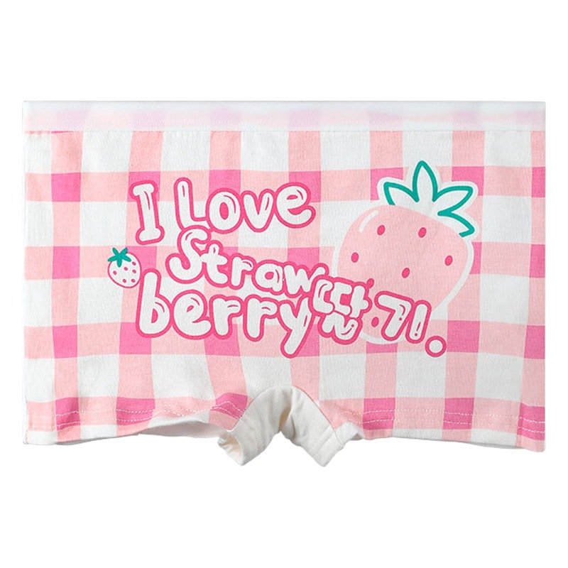 Children's Cotton Underwear Girls' Cute Boxer Shorts Summer Thin Printed Boxer Shorts for Big Children and Little Girls