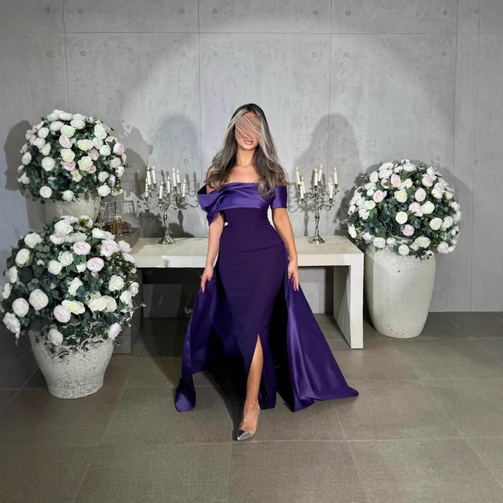 Picture of 2025 Spring Cross-Border European and American Middle East Foreign Trade Women's Clothing Independent Station Amazon Sexy Hip Covering Tube Top Tail Evening Dress