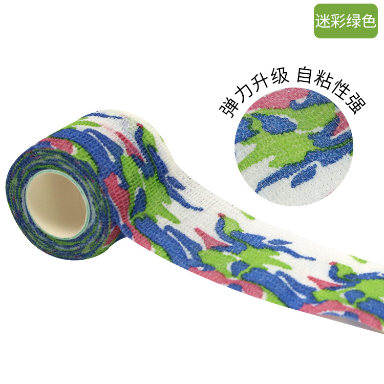 Picture of Spot self-adhesive bandage pet dog bandage finger bandage non-woven elastic elastic outdoor camouflage bandage