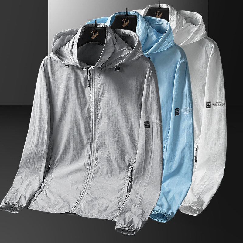 Sunscreen Clothing Men's Ultra-thin Breathable Outdoor Ice Silk Fishing Sunscreen Clothing Summer Thin Skin Clothing Loose Fashion Brand Jacket
