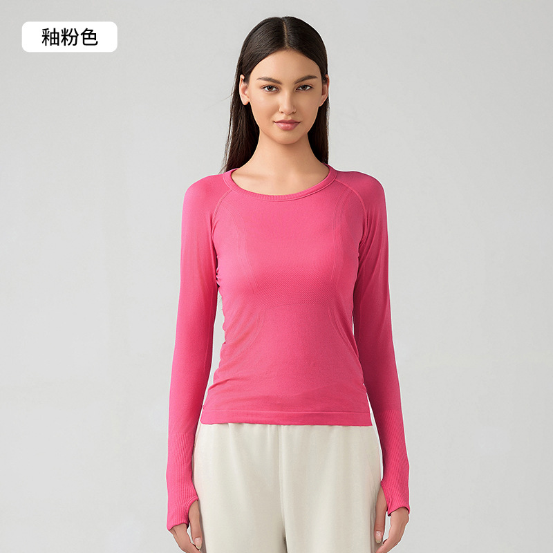Picture of Cross-Border New Quick-Drying Top Long-Sleeved Women's Sports Running Fitness Breathable Seamless One-Piece Yoga Wear D19083