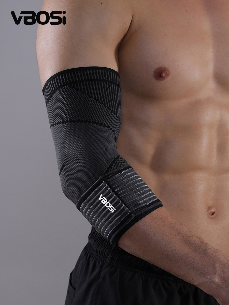 Vbosi Sports Elbow Support Outdoor Warm Knitted Pressurized Tennis Basketball Push-Up Fitness Protective Gear Manufacturer Wholesale