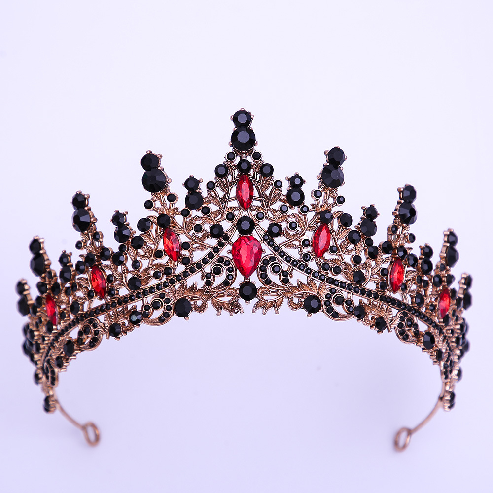Picture of Bridal Crown New European-style headdress alloy with rhinestone crystal wedding dress accessories Amazon hair accessories