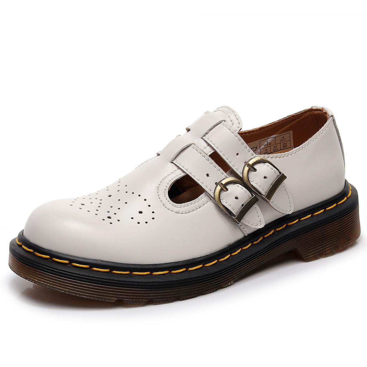 Epiden Cross-border Mary Jane Shoes 8065 Genuine Leather Low-top Small Leather Shoes Women's British Style Fashionable Casual Shoes for Students