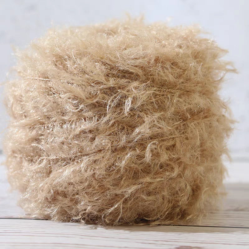 Picture of Wholesale sheep roll wool ball special thread doll plush wool teddy roll wool hand woven fancy thread